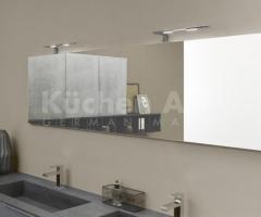 Salle de Bains Design avec Double Vasque Intégrée, Plan en Grès Antracite et finitions métal laqué - 6