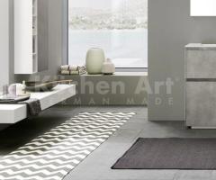 Salle de bains sur-mesure : Panneau Métal Laqué et Lavabo Quadra - 5