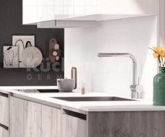 Cuisine BALI Chêne Gris Argenté & Blanc Brillant Polaire | Esprit clair et nature