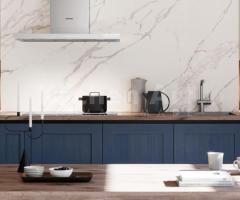 Cuisine en bois bleu océan | Rustique chic & élégance naturelle - 2