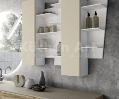Salle de bains design italien bois & Calce – Rangement mural asymétrique - 2