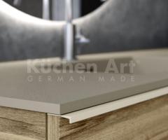 Salle de bains design italien bois & Calce – Rangement mural asymétrique - 6