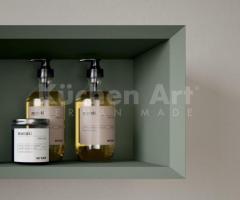 Salle de bains vert sauge & bois foncé – Design naturel & détente - 4